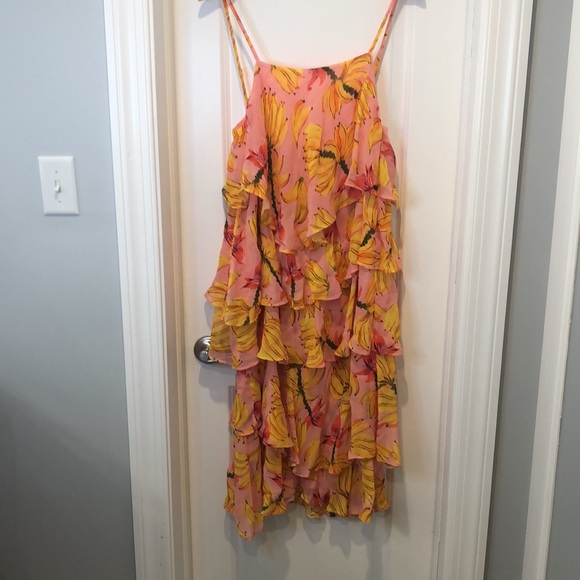 Farm Rio Banana Taste Ruffle Midi Dress Sz L NWT - Picture 3 of 7